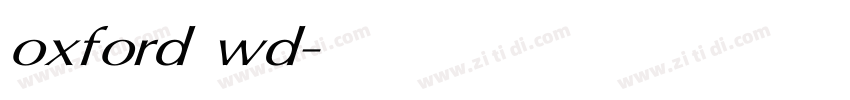 oxford wd字体转换